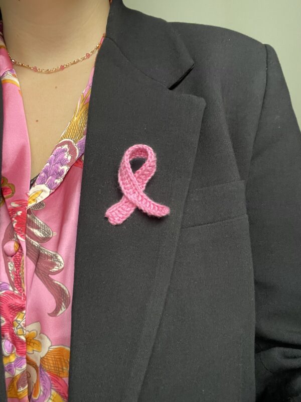 Broche octobre rose - cancer du sein